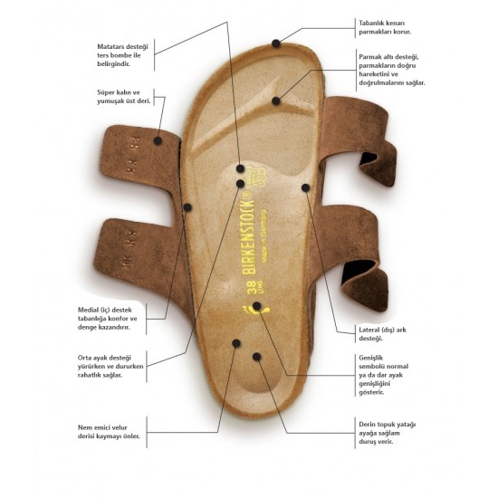 Birkenstock Arizona Bs Hakiki Deri İki Tokalı Terlik Siyah-siyah