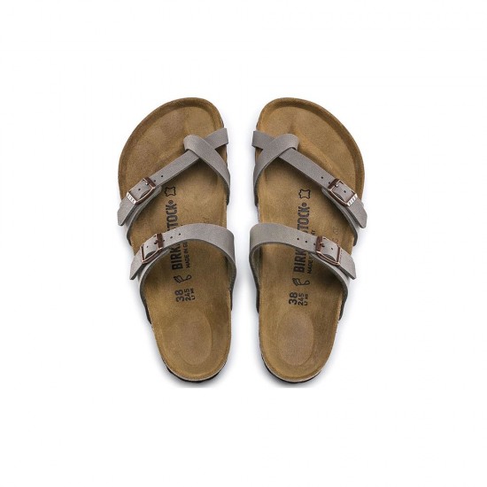 Birkenstock Mayari Hakiki Deri Parmak Arası Kadın Terlik Vizon