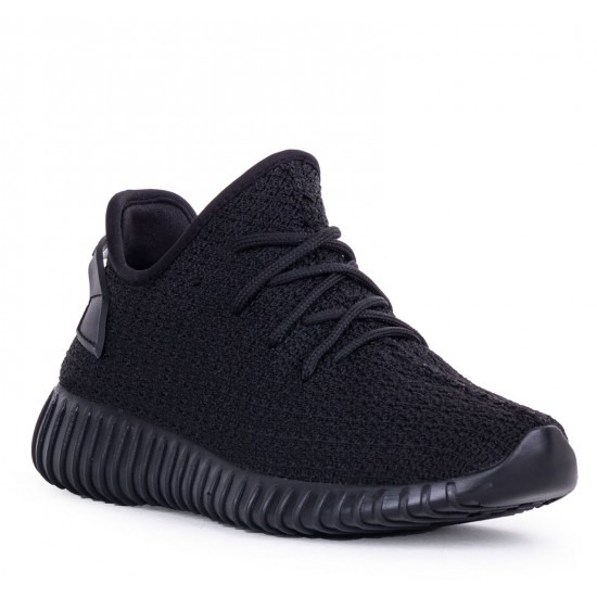 Pierre Cardiin Erkek Spor Aakkabı Yazlık Yeezy Bağsız Siyah