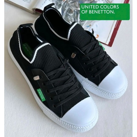 Benetton 10233 Kadın Günlük Sneaker Ayakkabı Siyah