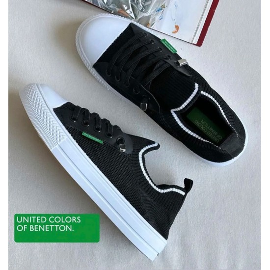 Benetton 10233 Kadın Günlük Sneaker Ayakkabı Siyah