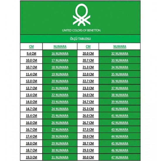 Benetton 10233 Kadın Günlük Sneaker Ayakkabı Siyah