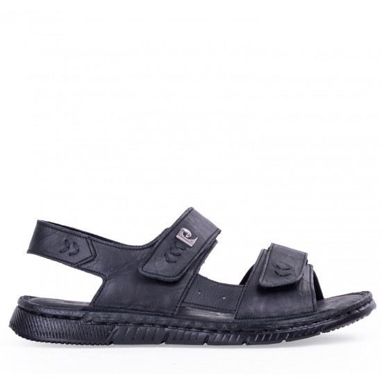 Pierre Cardin Erkek Terlik Hakiki Deri Sandalet 4Y 7150 Siyah