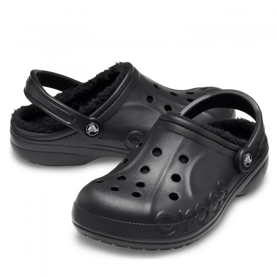 Crocs Baya Lined Clog Erkek Terlik Black Black